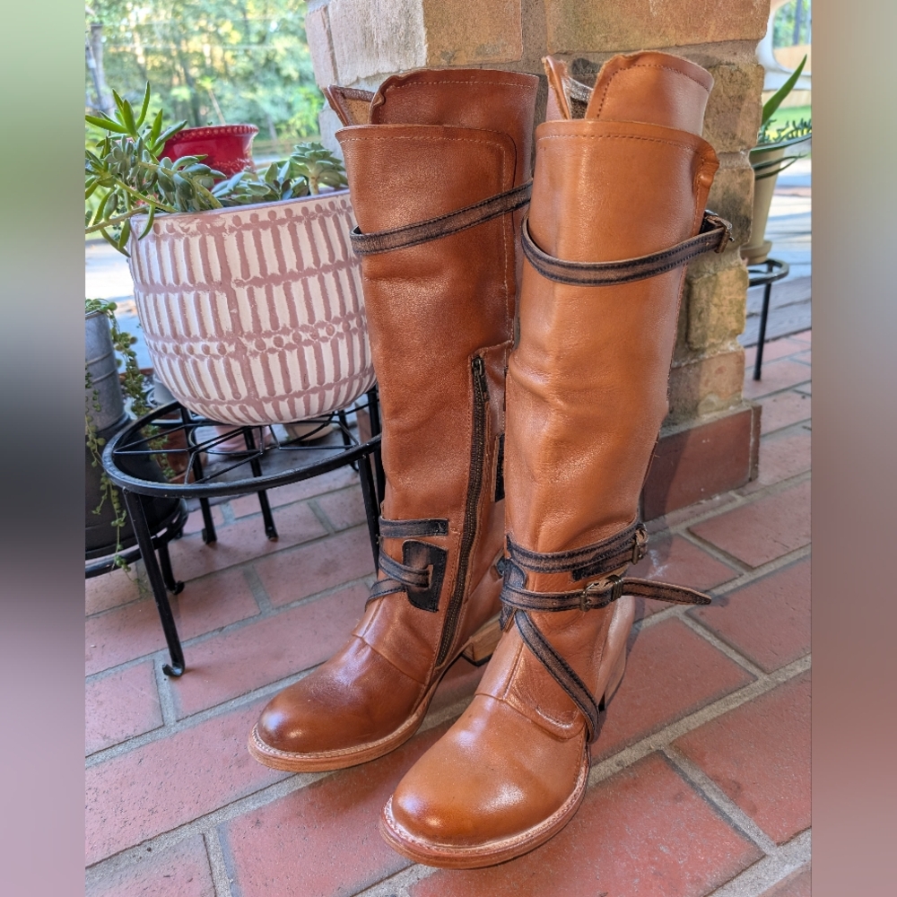 Freebird by Steven 'GIA' Mid Calf Boots TAN/CAMEL size 7 - Picture 4 of 11